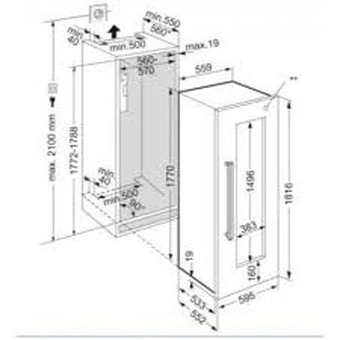 Liebherr Edelstahlrahmen Mit Griff Für EWTdf3553 / Art.Nr. 990157300 2 Liebherr Edelstahlrahmen Mit Griff Für EWTdf3553 / Art.Nr. 990157300 - Image 2