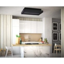 Baumann Aura 90 SLK - Umluft-Deckenhaube, 90 Cm Breit, Schwarz