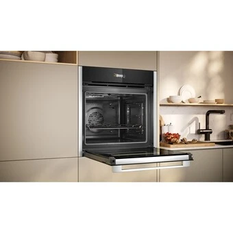 Neff B24CR71N0 - Einbaubackofen, 60 X 60 Cm, Edelstahl, Pyrolyse, EasyClean, CircoTherm 4 Neff B24CR71N0 - Einbaubackofen, 60 X 60 Cm, Edelstahl, Pyrolyse, EasyClean, CircoTherm - Image 4