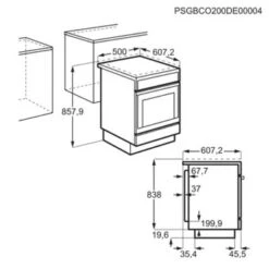 AEG CCB50080BW - Standherd Mit Glaskeramik-Kochfeld / 50cm -Haushalt Geschäft CCB50080BW m