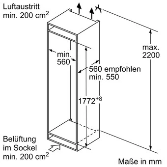 Constructa CK786EFE0- Einbaukühlgefrierkombination, 177.2 X 54.1cm, Flaschscharnier 8 Constructa CK786EFE0- Einbaukühlgefrierkombination, 177.2 X 54.1cm, Flaschscharnier - Image 8