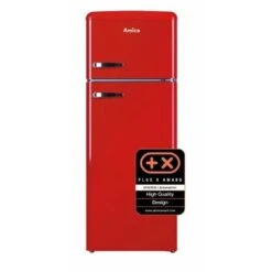 Amica DTR 374 190 R - Kühl-/Gefrierkombination, 144 Cm Höhe, Chili Red