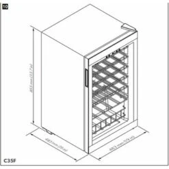 Dometic C35F - Freistehender Weinkühlschrank, 35 Flaschen 17 Dometic C35F - Freistehender Weinkühlschrank, 35 Flaschen -Haushalt Geschäft DometicC35F 3