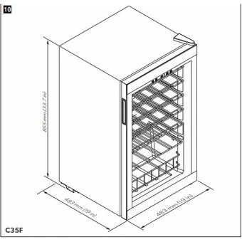 Dometic C35F - Freistehender Weinkühlschrank, 35 Flaschen 9 Dometic C35F - Freistehender Weinkühlschrank, 35 Flaschen - Image 9