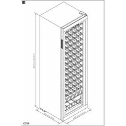 Dometic C75F - Freistehender Weinkühlschrank, 75 Flaschen -Haushalt Geschäft DometicC75F
