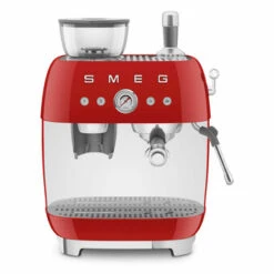 Smeg EGF03RDEU - Espressomaschine Mit Mahlwerk Im 50's Style, Rot