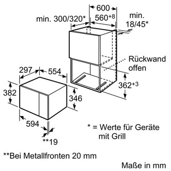Bosch BFR634GS1 - Einbau-Mikrowelle, Edelstahl 3 Bosch BFR634GS1 - Einbau-Mikrowelle, Edelstahl - Image 3