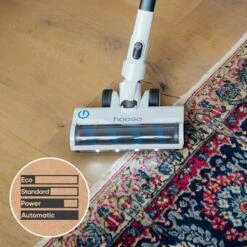 Hoogo S6- 2 In 1 Hand- & Stielsauger, Beutellos, 400W, 45min., 2 Wechselbare Akkus -Haushalt Geschäft Hoogo S6 2