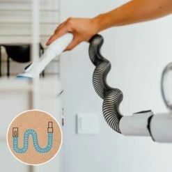 Hoogo S6- 2 In 1 Hand- & Stielsauger, Beutellos, 400W, 45min., 2 Wechselbare Akkus -Haushalt Geschäft Hoogo S6 4