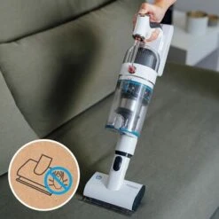 Hoogo S6- 2 In 1 Hand- & Stielsauger, Beutellos, 400W, 45min., 2 Wechselbare Akkus -Haushalt Geschäft Hoogo S6 7