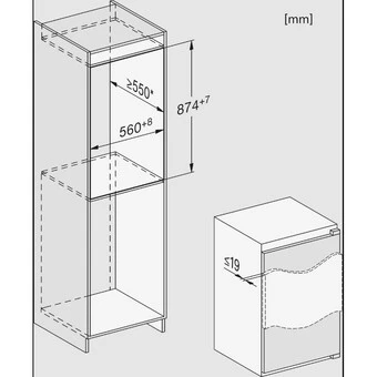 Miele K 7116 E - Einbau Kühlschrank Mit Gefrierfach, LED Beleuchtung, 88cm 7 Miele K 7116 E - Einbau Kühlschrank Mit Gefrierfach, LED Beleuchtung, 88cm - Image 7