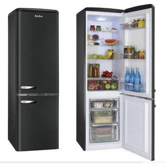 Amica KGCR 387 101 MS - Retro Design, Matt-schwarz 1 Amica KGCR 387 101 MS - Retro Design, Matt-schwarz