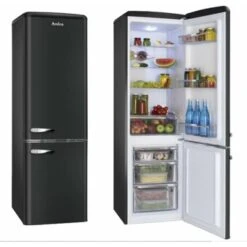 Amica KGCR 387 100 MS - Retro Design, Matt-schwarz -Haushalt Geschäft KGCR387102MS