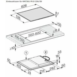 Miele KM 7361 FR (Autarkes Induktionskochfeld, Edelstahlrahmen) -Haushalt Geschäft KM7361FR m1