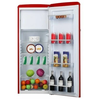 Amica KSR 364 150 R - Kühlschrank Im Retro Design Mit Gefrierfach, 144 Cm Höhe, Rot 2 Amica KSR 364 150 R - Kühlschrank Im Retro Design Mit Gefrierfach, 144 Cm Höhe, Rot - Image 2