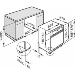 Miele G 5310 I Brillantweiß Active Plus - Integrierbarer Geschirrspüler 60cm -Haushalt Geschäft Miele 60cm 81cm integ. Einbauspueler