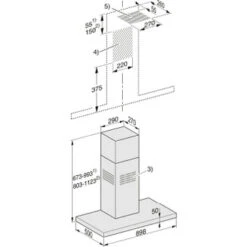 Miele DAW 1920 Edelstahl- (Wand-Dunstabzugshaube), 90cm