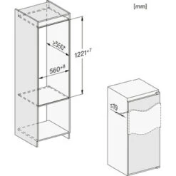 Miele K 7316 E - 122cm, Einbau-Kühlschrank + Gefrierfach -Haushalt Geschäft MieleK7304E F 2