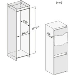 Miele KD 7724 E Active (178 Cm, Einbau Kühlgefrierkombination, DailyFresh, ComfortFrost) -Haushalt Geschäft MieleKD7724E 2