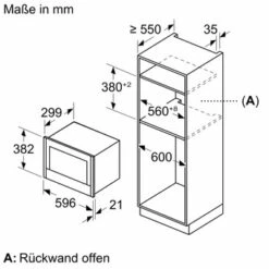 Neff NL4WR21N1 - Einbau Mikrowelle, Edelstahl, 60 X 38 Cm, Linksanschlag -Haushalt Geschäft NR4WR21N1 5 1