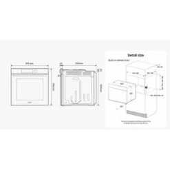 Samsung NV7B41307AK/U1 - Pyrolyse, SmartThings, Schwarzes Glas, Serie 4 -Haushalt Geschäft NV7B4450VDS U1 Skizze