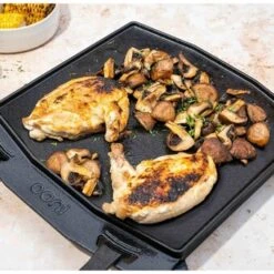 Ooni Doppelseitige Grillpfanne Aus Gusseisen - 34,6 Cm X 31,8 Cm X 5,1 Cm -Haushalt Geschäft OoniGrillpfanneGussDoppelt 2