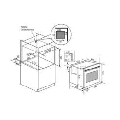 Oranier EBS9936 - Einbaubackofen 60cm, XL-Backraum 7 Oranier EBS9936 - Einbaubackofen 60cm, XL-Backraum -Haushalt Geschäft OranierEBS9936 Einbauskizze