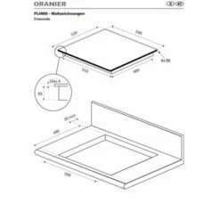 Oranier FLI 660 - Flächeninduktionskochfeld, 60cm -Haushalt Geschäft OranierFLI660