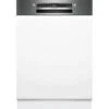 Bosch SMI4HVS00E - Teilintegrierter Geschirrspüler, 60 Cm, Edelstahl