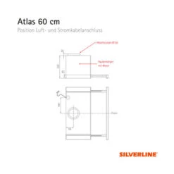 Silverline Atlas ATF 620 E - Flachschirmhaube - Edelstahl, 60 Cm 6 Silverline Atlas ATF 620 E - Flachschirmhaube - Edelstahl, 60 Cm -Haushalt Geschäft SilverlineAtlasATF620E Skizze 1