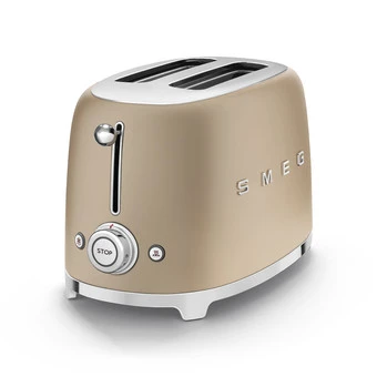 Smeg TSF01CHMEU - 50‘s Retro Style, 2-Schlitz-Toaster, Kompakt, Gold, Matt 2 Smeg TSF01CHMEU - 50‘s Retro Style, 2-Schlitz-Toaster, Kompakt, Gold, Matt - Image 2