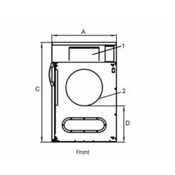 Electrolux TD6-10 / Trockner 10 Kg Compass Pro - Abluft -Haushalt Geschäft TD6 10 m1