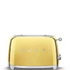 Smeg TSF01GOEU -50's Retro Style, 2-SCHLITZ-TOASTER, KOMPAKT, Gold
