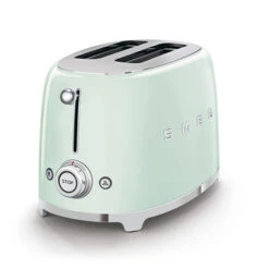 Smeg TSF01PGEU - 50‘s Retro Style, 2-Schlitz-Toaster, Kompakt, Pastellgrün