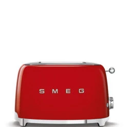 Smeg TSF01RDEU - 50‘s Retro Style, 2-Schlitz-Toaster, Kompakt, Rot