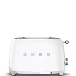 Smeg TSF01WHEU - 50‘s Retro Style, 2-Schlitz-Toaster, Kompakt, Weiß