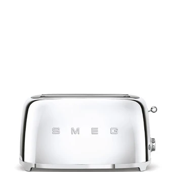 Smeg TSF02SSEU - 50‘s Retro Style, 2-Schlitz-Toaster, Lang, Chrom -Haushalt Geschäft TSF02SSEU