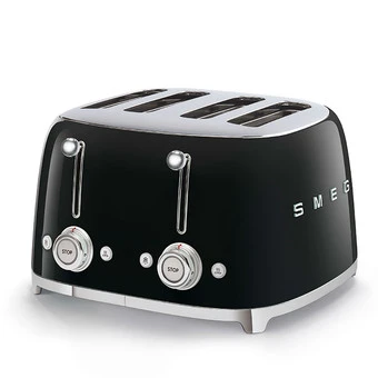 Smeg TSF03BLEU - 50`s Retro Style 4-Schlitz-Toaster, Schwarz 1 Smeg TSF03BLEU - 50`s Retro Style 4-Schlitz-Toaster, Schwarz