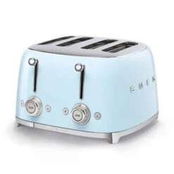 Smeg TSF03PBEU - 50`s Retro Style 4-Schlitz-Toaster, Pastellblau