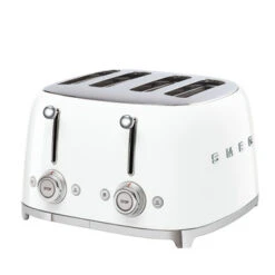 Smeg TSF03WHEU - 50`s Retro Style 4-Schlitz-Toaster, Weiß