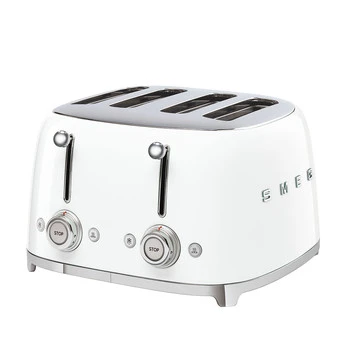 Smeg TSF03WHEU - 50`s Retro Style 4-Schlitz-Toaster, Weiß 1 Smeg TSF03WHEU - 50`s Retro Style 4-Schlitz-Toaster, Weiß