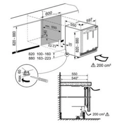 Liebherr UIK 1514 Comfort Integrierbarer Unterbau-Kühlschrank -Haushalt Geschäft UIK1514 einbauzeichnung