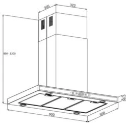 Baumann Vela Isola - Inselhaube, 90 Cm -Haushalt Geschäft VelaIsolaSkizzeNeu2024