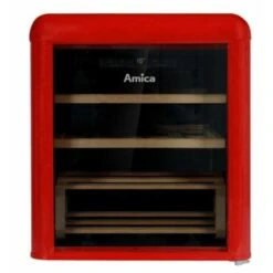 Amica WKR 341 910 R - Retro Weinkühlschrank, 54cm, Rot