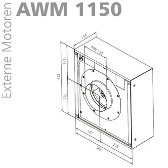 Silverline AWM1150 (für Montage Auf Der Außenwand) 2 Silverline AWM1150 (für Montage Auf Der Außenwand) - Image 2