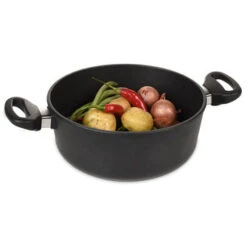 Lieblingspfanne Bratentopf 32cm, Höhe 10cm, Rund, INDUKTION, Aus Aluminium Guss Antihaft 8 Lieblingspfanne Bratentopf 32cm, Höhe 10cm, Rund, INDUKTION, Aus Aluminium Guss Antihaft -Haushalt Geschäft bratentofo gemuese